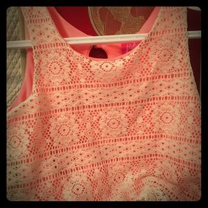 Embroidered pink sleeveless blouse, sz 10 - Mexico